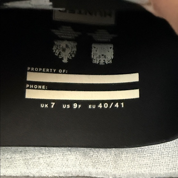 Hunter Black Tall Rubber Rain Boots with Red Logo - Picture 5 of 7